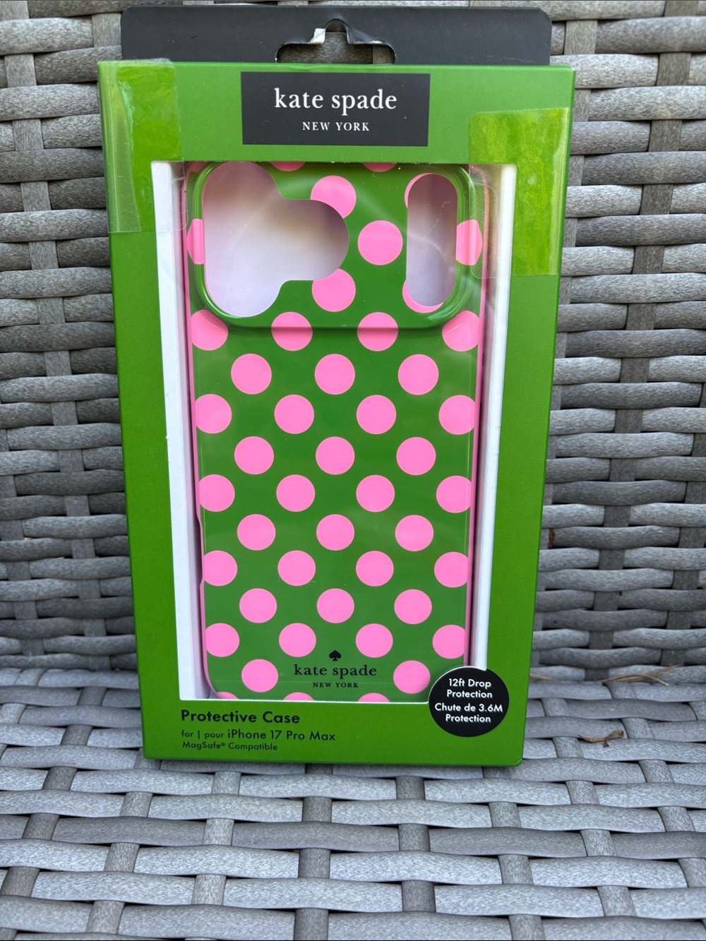 kate spade Green and  Pink Polka Dots iPhone 17 Pro Max Phone Case